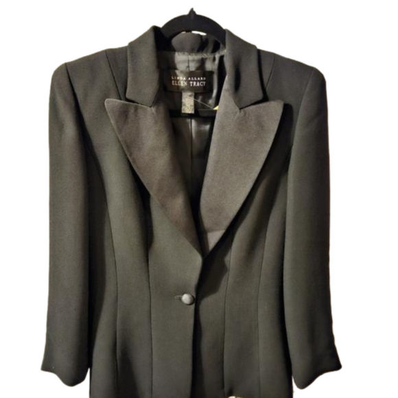Linda Allard Jackets & Blazers - VINTAGE Linda Allard Ellen Tracy Blazer Jacket 6  Black Career Suit Business